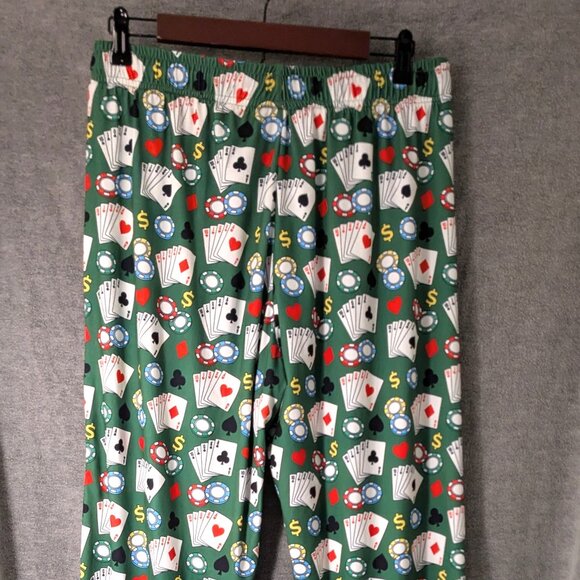 New! Men's Medium Poker Cards and Chips Lounge Pants - Picture 1 of 5